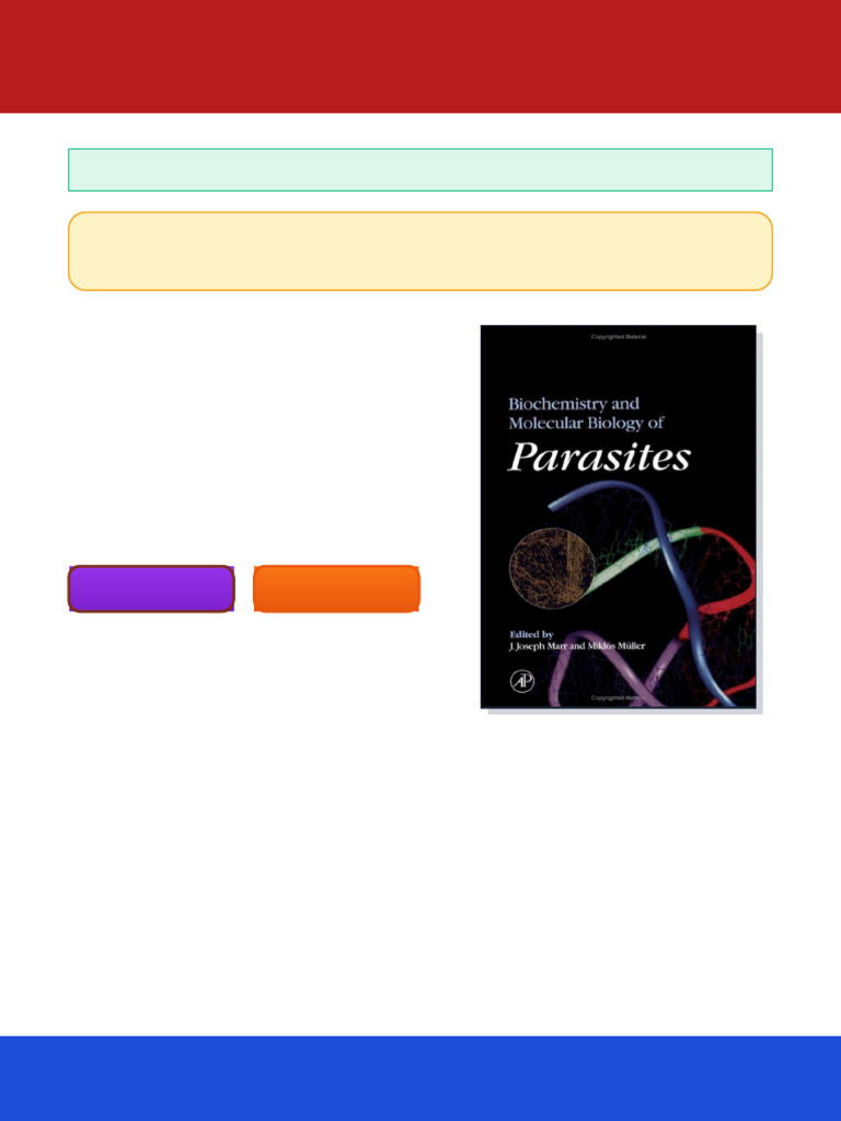 Biochemistry and Molecular Biology of Parasites 1st Edition by Joseph ...
