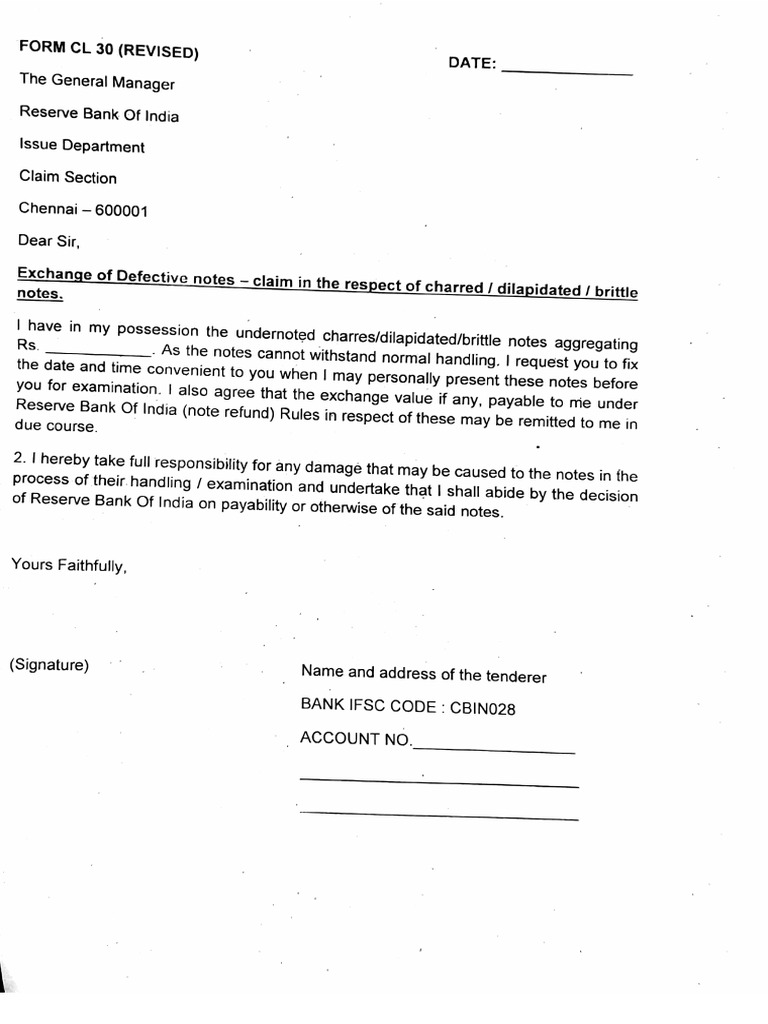 Cut Note Rbi | PDF