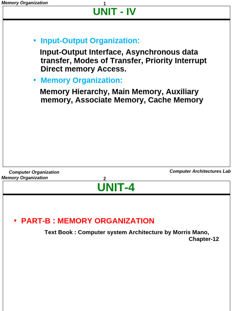 Memory Organization in Computer Systems | PDF | Computer Data Storage ...