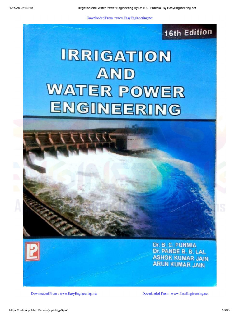 Irrigation & Water Power Engineering Guide | PDF