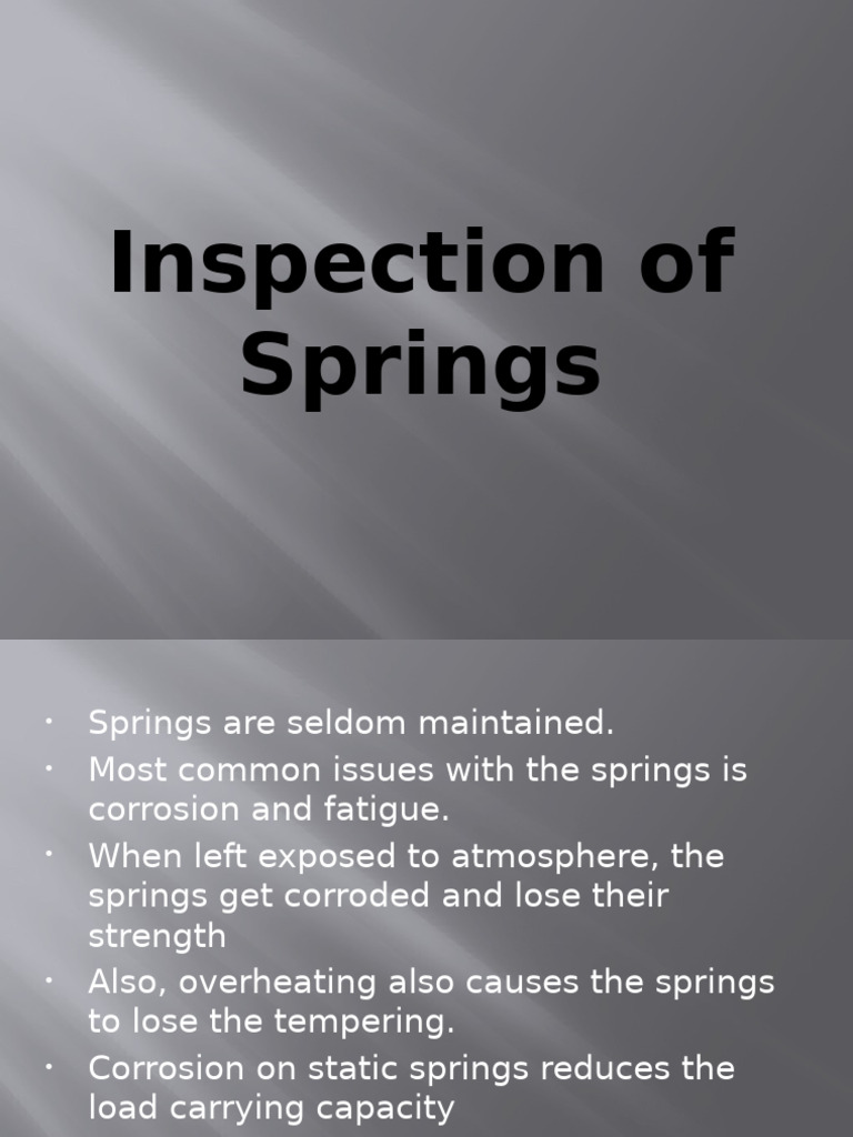 Inspection of Springs | PDF