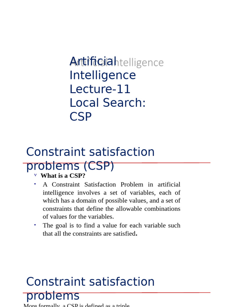 Understanding Constraint Satisfaction Problems | PDF | Applied ...