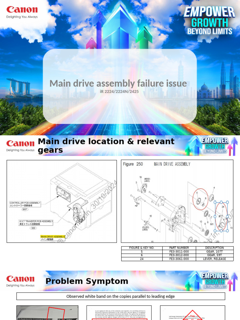 Main Drive Assembly Failure Guide | PDF | Machines | Mechanical Engineering