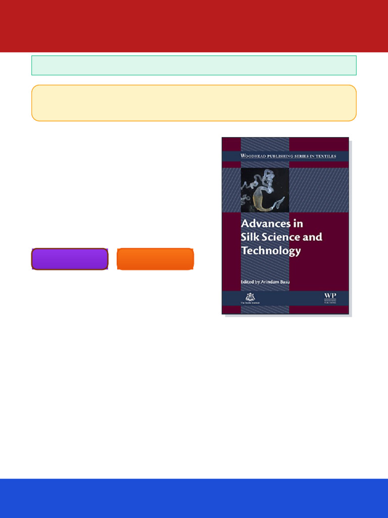 Advances in Silk Science and Technology 1st Edition Arindam Basu ebook ...