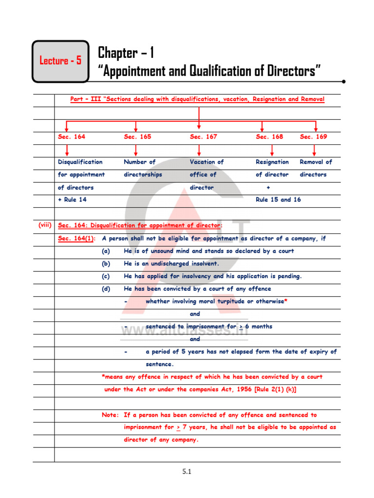 Director Appointment Disqualifications Guide | PDF | Business Law ...