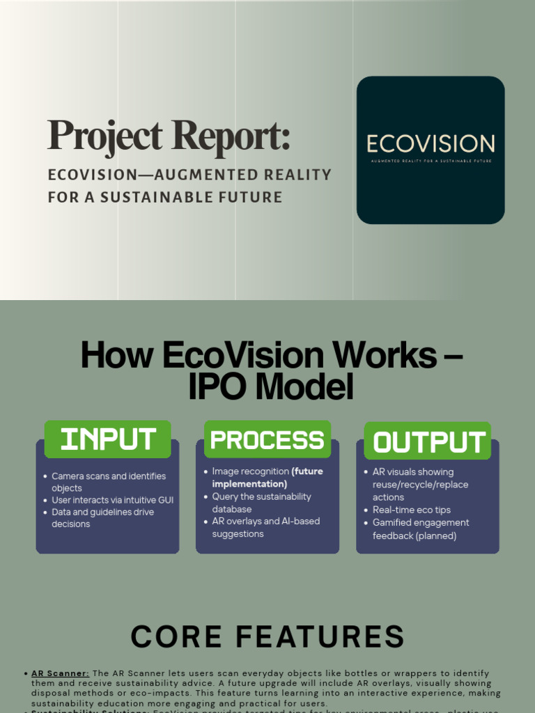 EcoVision: AR for Sustainable Living | PDF | Augmented Reality | Computing