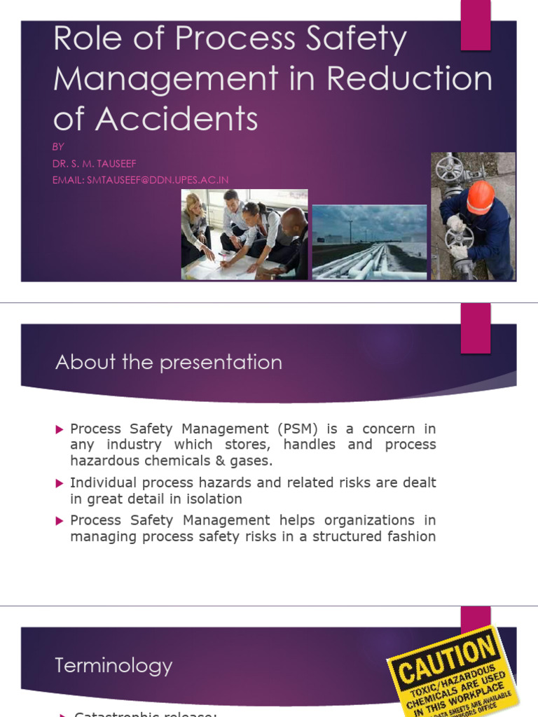 Role of PSM in Reduction of Accidents | PDF | Hazards | Safety