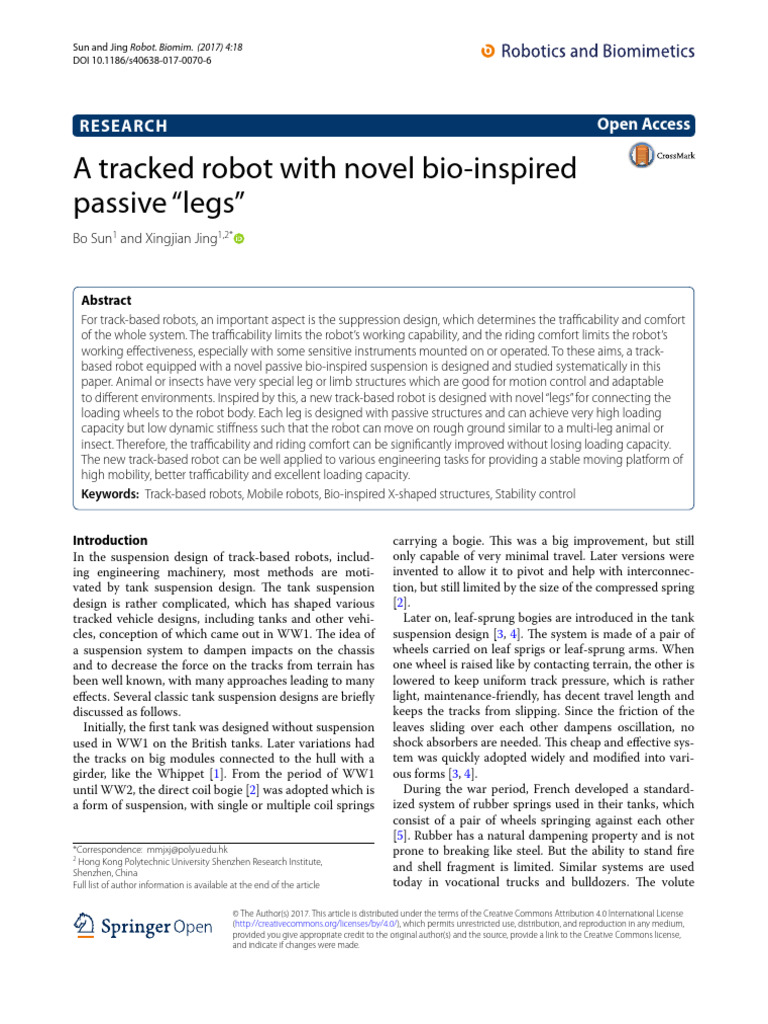 Bio-Inspired Suspension for Track Robots | PDF | Resonance | Mechanics