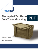 The Implied Tax Revenue Loss from Trade Mispricing 