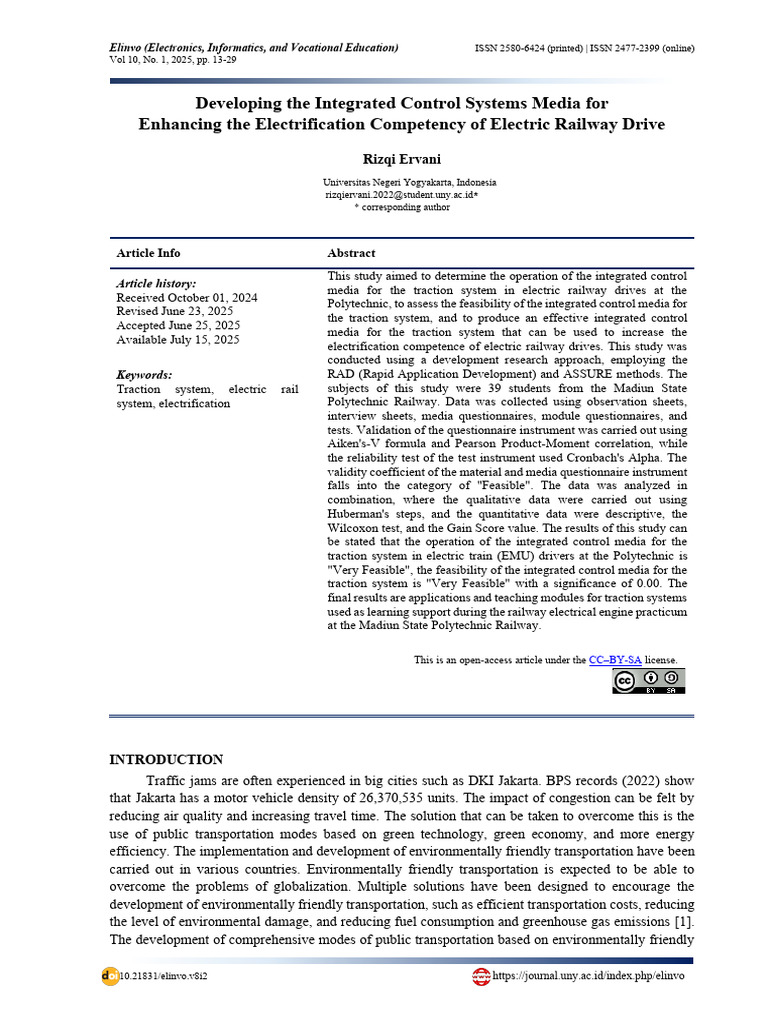 Integrated Control Systems for Electric Trains | PDF | Transport ...