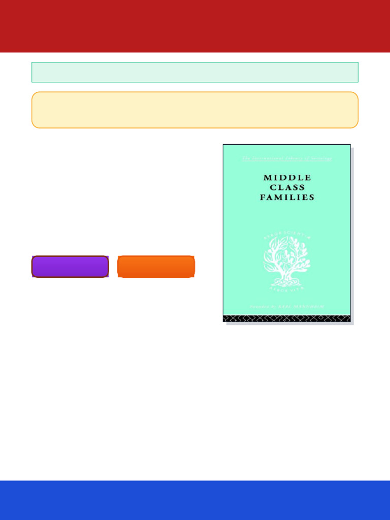 The Sociology of Gender and The Family Middle Class Families 1st ...