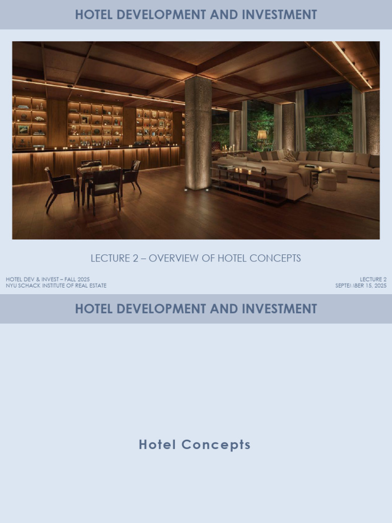 Overview of Hotel Development Concepts | PDF | Hotel | Hospitality Industry