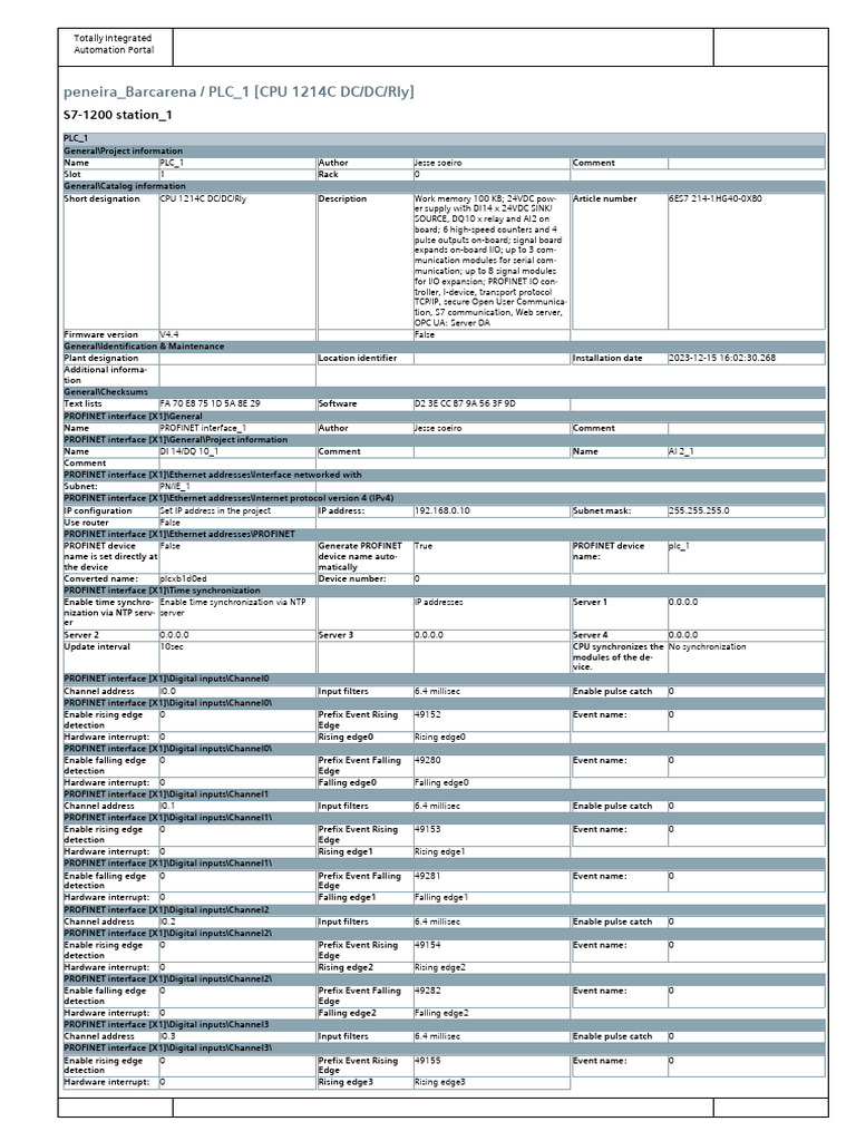 PLC_1 Configuration and Details | PDF | Internet Protocols | Web Server