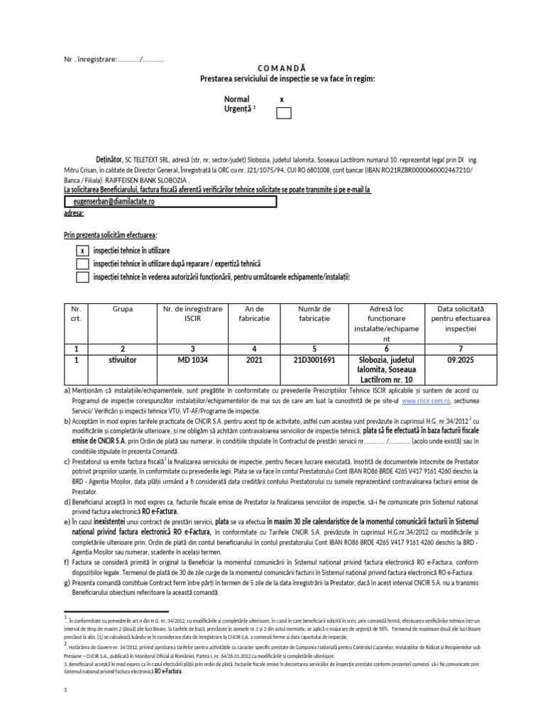 Formularul de Comanda in Format Microsoft Word | PDF