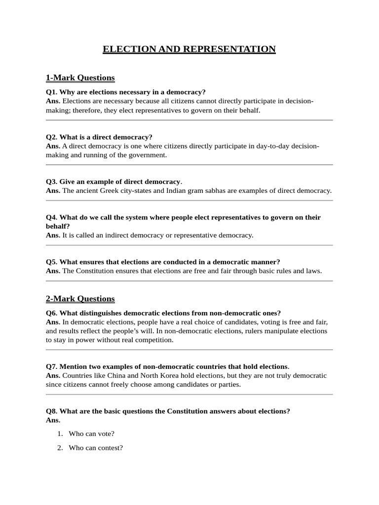 Election and Representation | PDF | Voting | Electoral District
