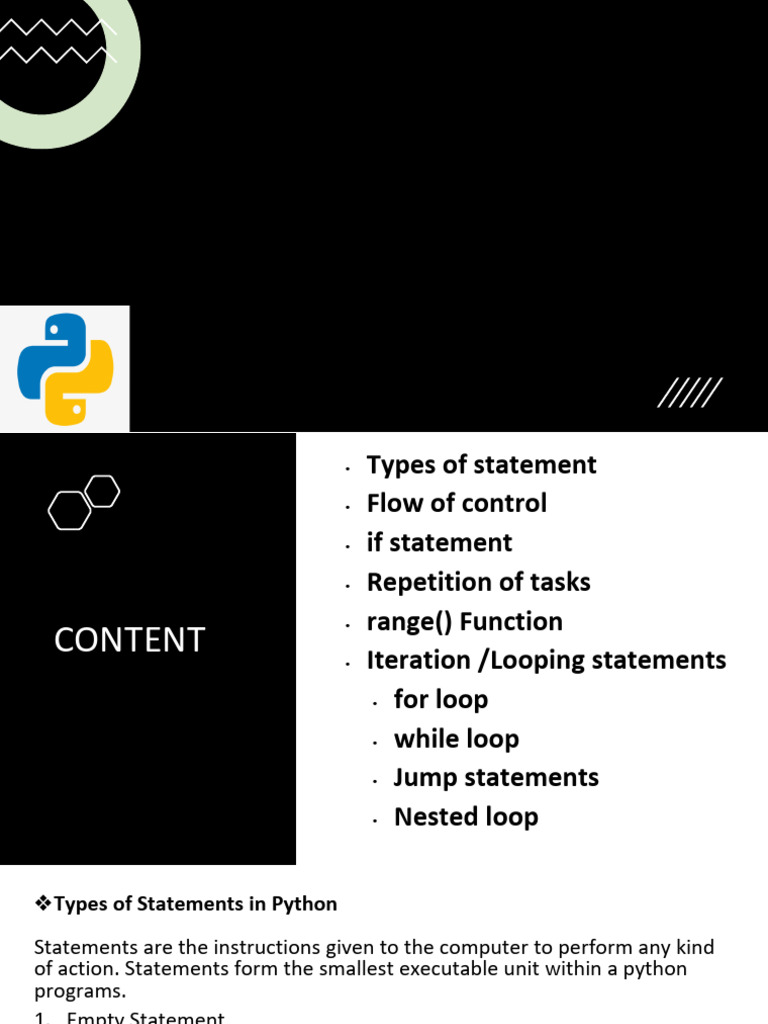 Python Control Flow and Statements | PDF | Control Flow | Numbers