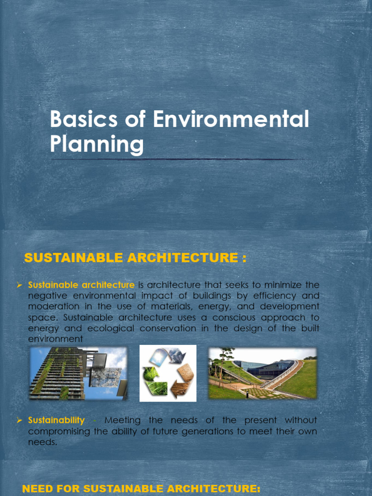 Sustainable Architecture Essentials | PDF | Waste | Green Building