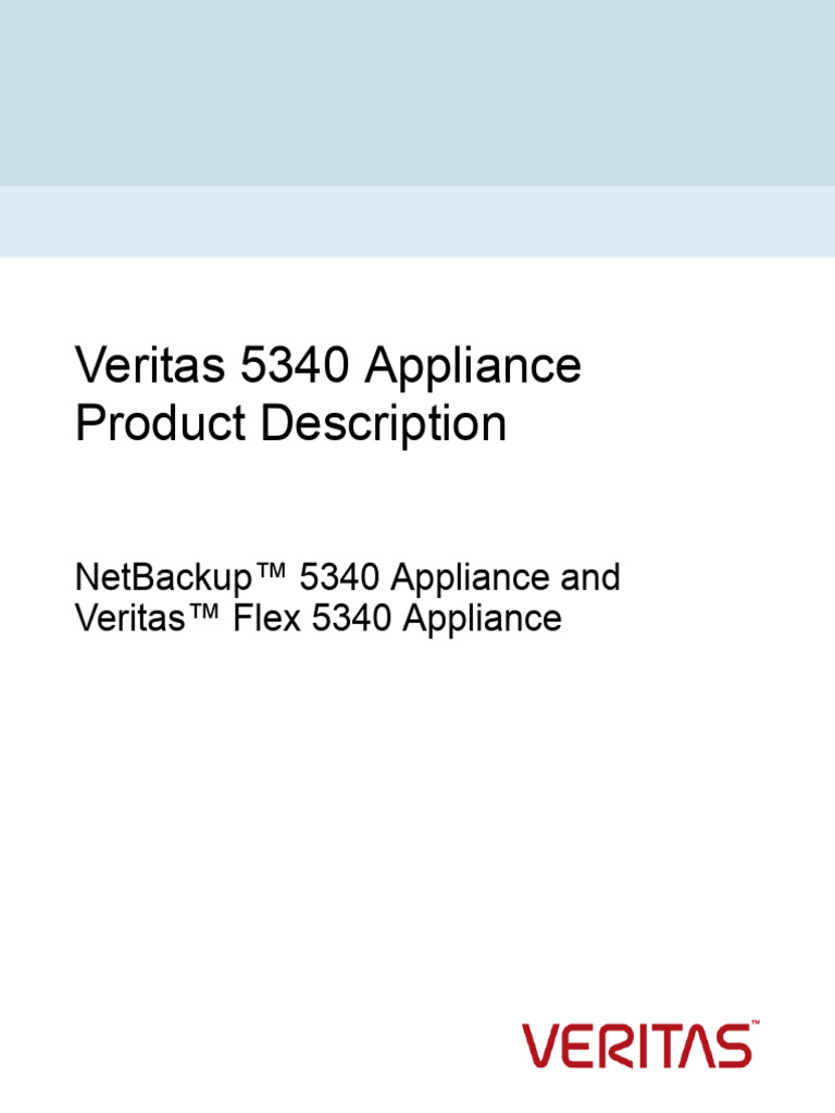 Veritas 5340 Appliance Overview | PDF | Central Processing Unit ...