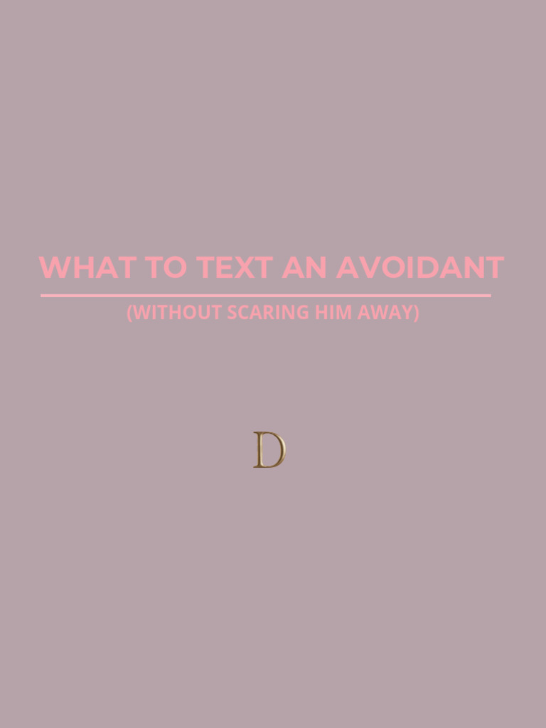 Texting Tips for Avoidant Partners | PDF