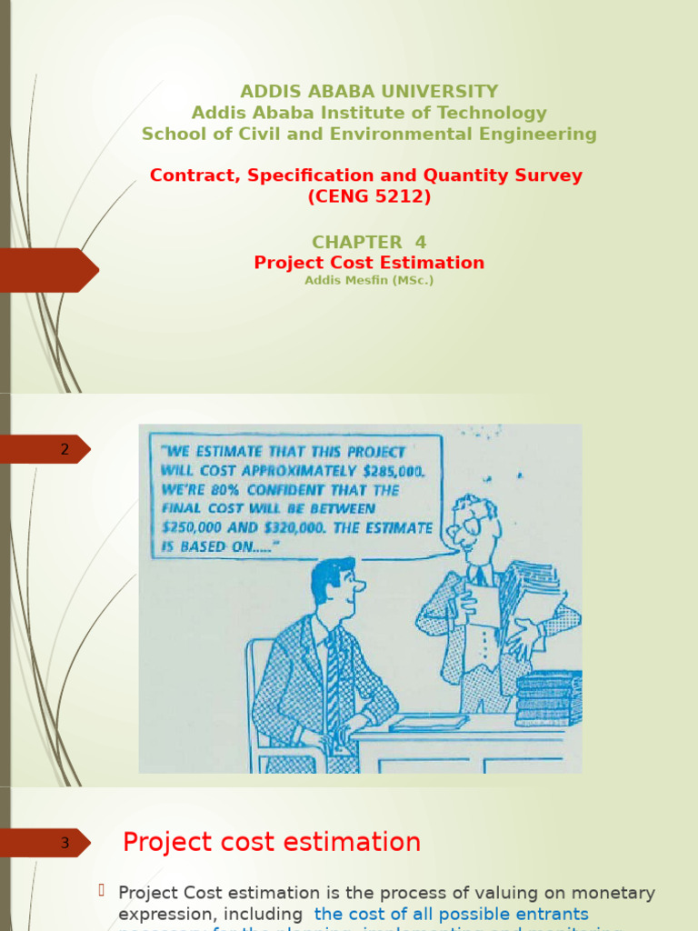 Project Cost Estimation in Construction | PDF | Cost | Labour Economics