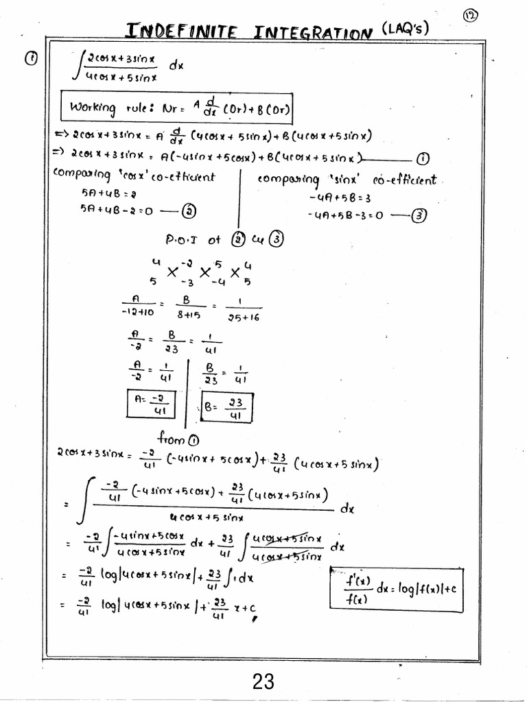2B Maths LAQ Calculus | PDF
