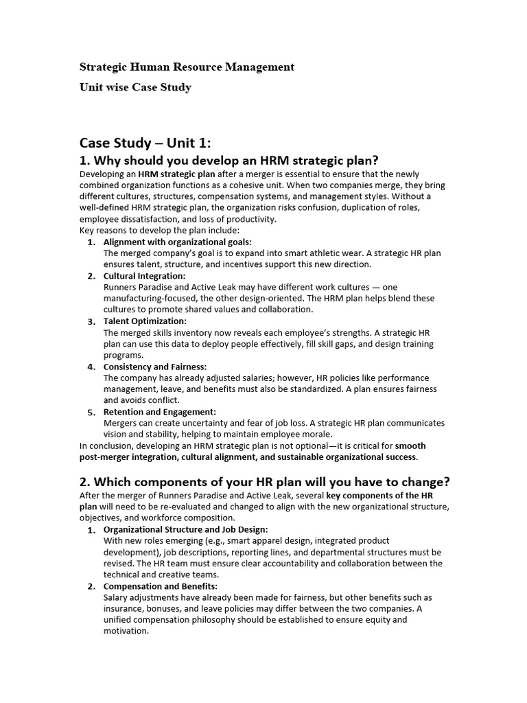 Strategic Human Resource Management cssss | PDF | Human Resource ...