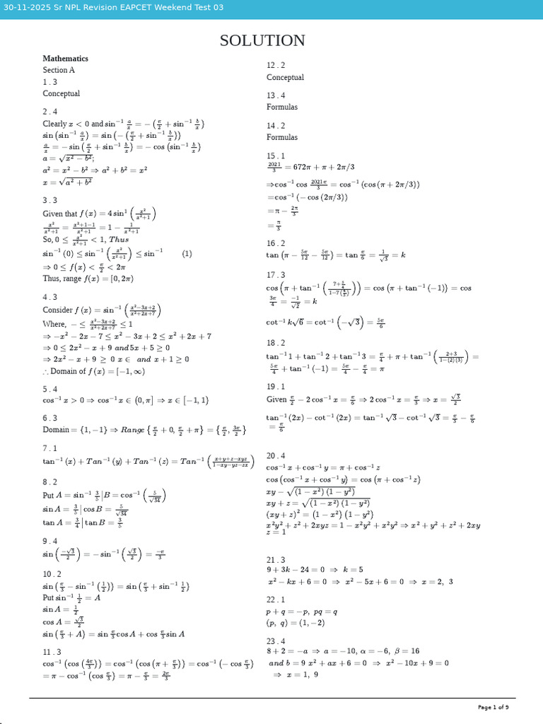 Advanced Mathematics Solutions Guide | PDF | Mathematical Analysis ...