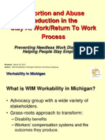 Workability in Michigan - Distortion and Abuse Reduction