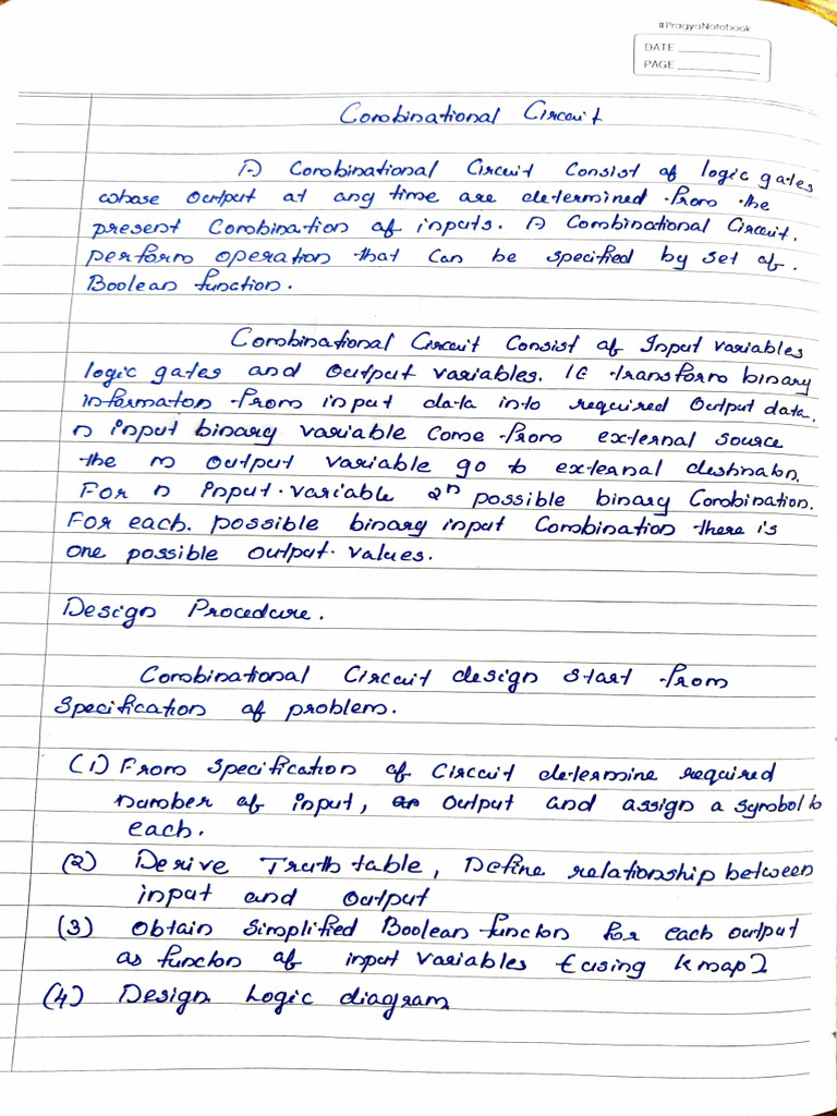 Combinational Circuit Design Guide | PDF | Digital Electronics ...