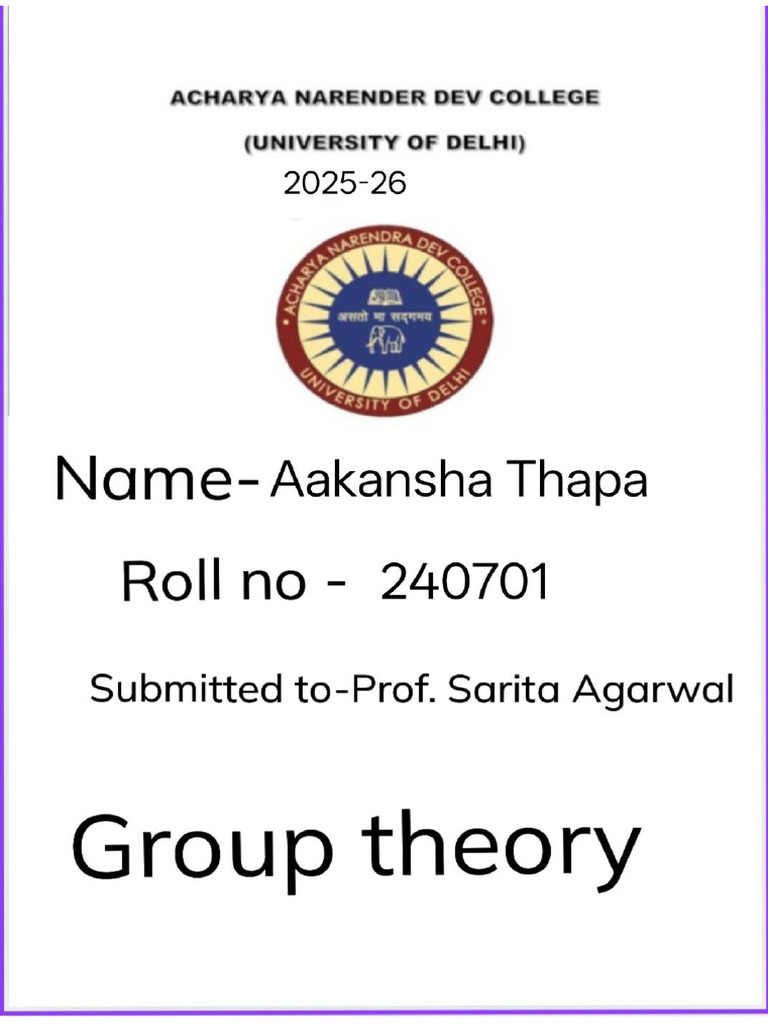 Chapter 11 Group Theory | PDF