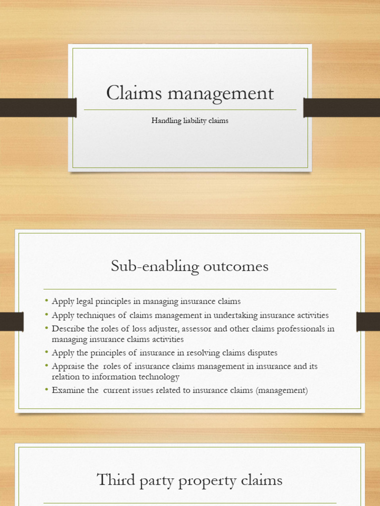 Comprehensive Guide to Claims Management | PDF | Damages | Indemnity