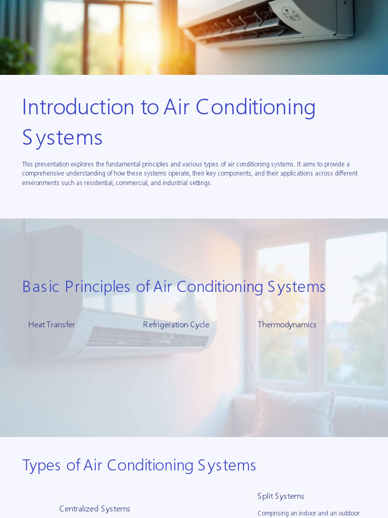 Overview of Air Conditioning Systems | PDF | Air Conditioning ...