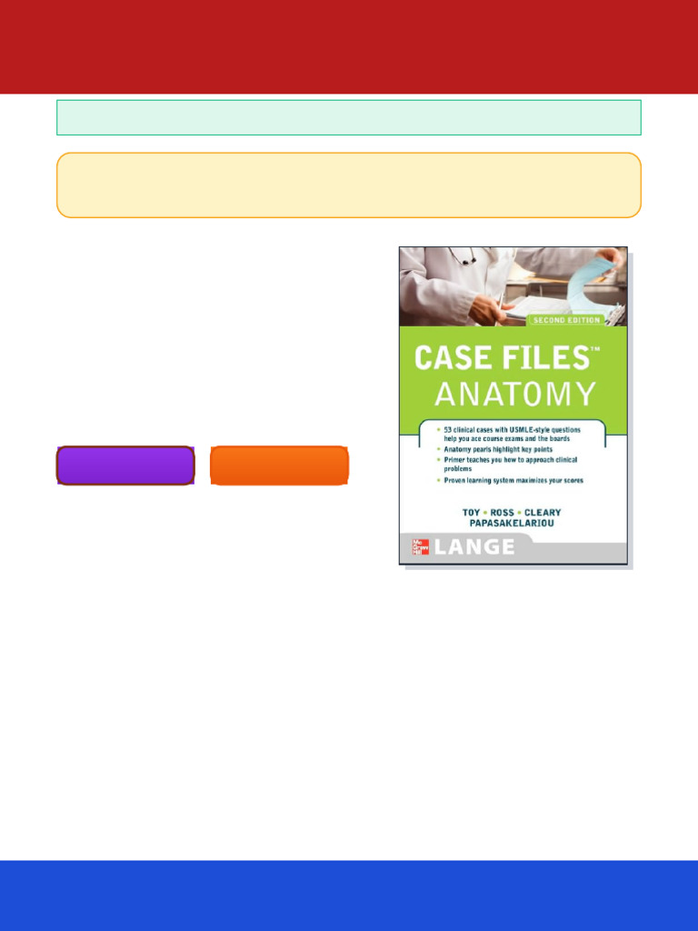 Case Files Anatomy Second Edition Lange Case Files Eugene C. Toy ebook ...