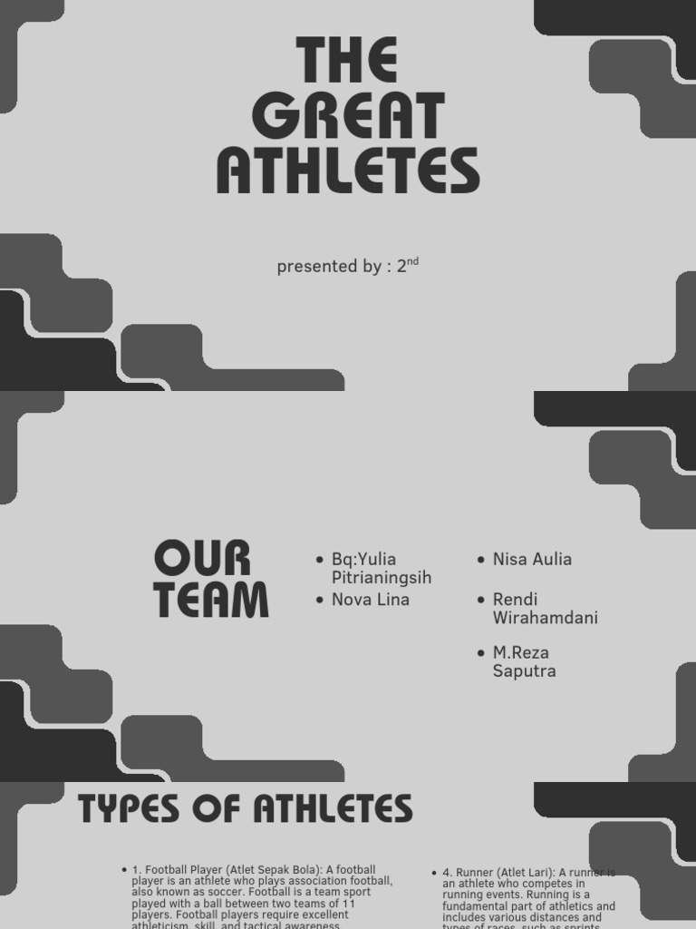 Types of Athletes and Achievements | PDF | Sports