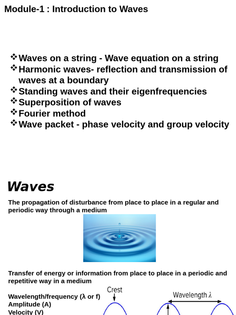 Introduction to Wave Dynamics and Types | PDF