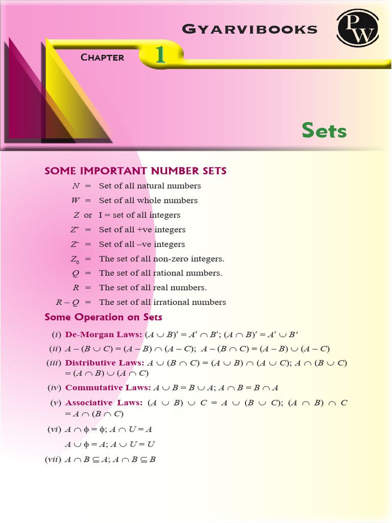 Essential Sets and Relations Overview | PDF | Trigonometric Functions ...