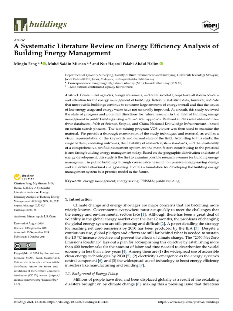 Energy Efficiency in Building Management | PDF | Energy Conservation ...