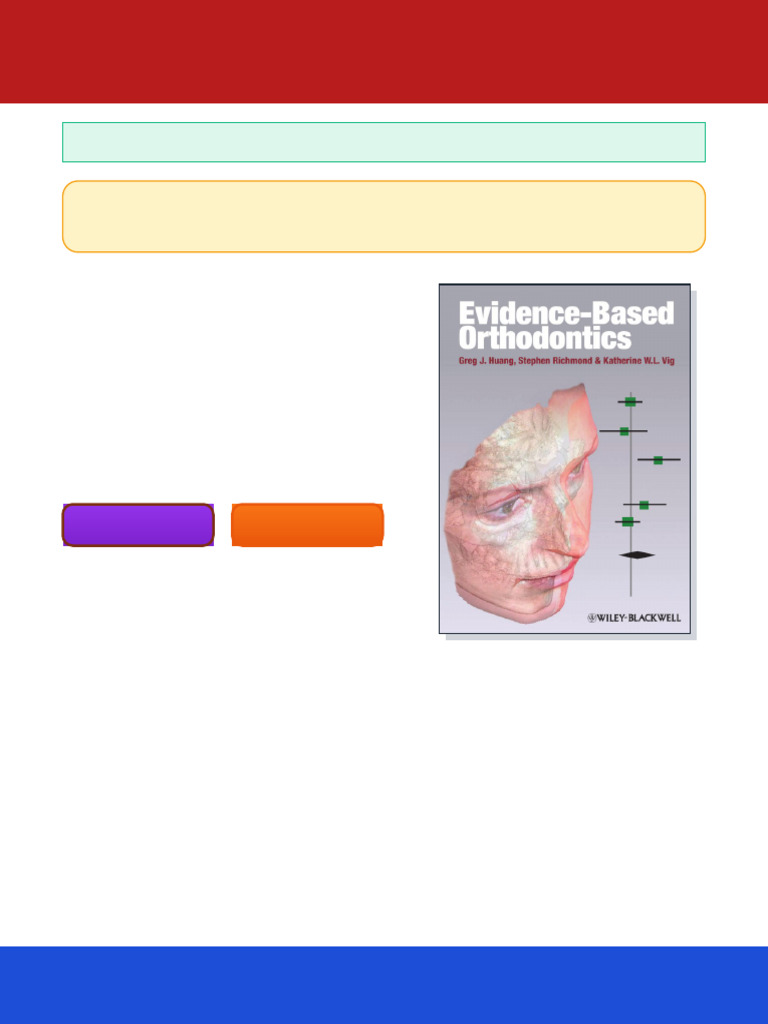 Evidence Based Orthodontics 1st Edition by Greg Huang, Stephen Richmond ...