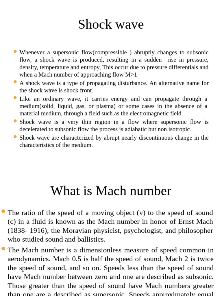 Shock Wave | PDF | Mach Number | Shock Wave