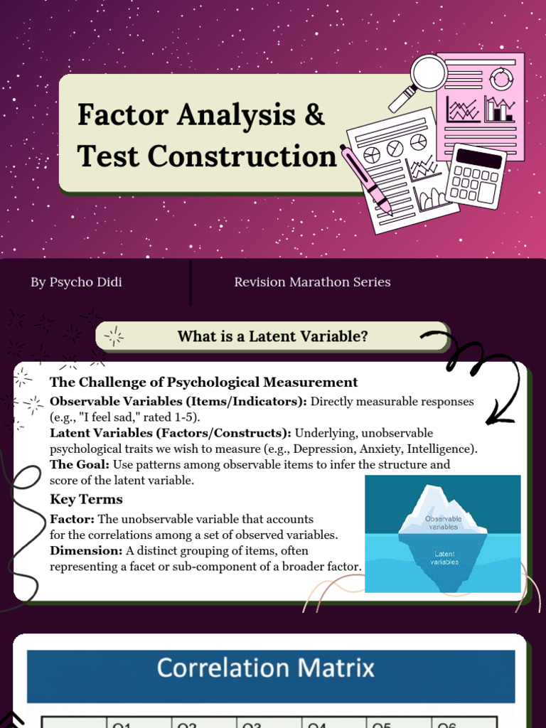 Factor Analysis and Test Construction | PDF | Factor Analysis ...