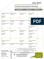 June 2012 Workshop Calendar