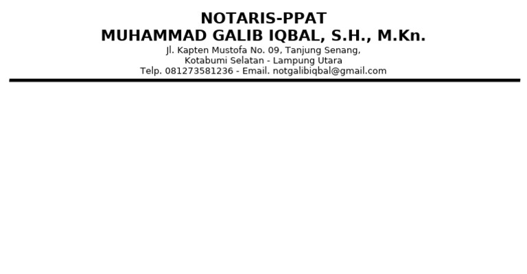 Kop Amplop Notaris | PDF