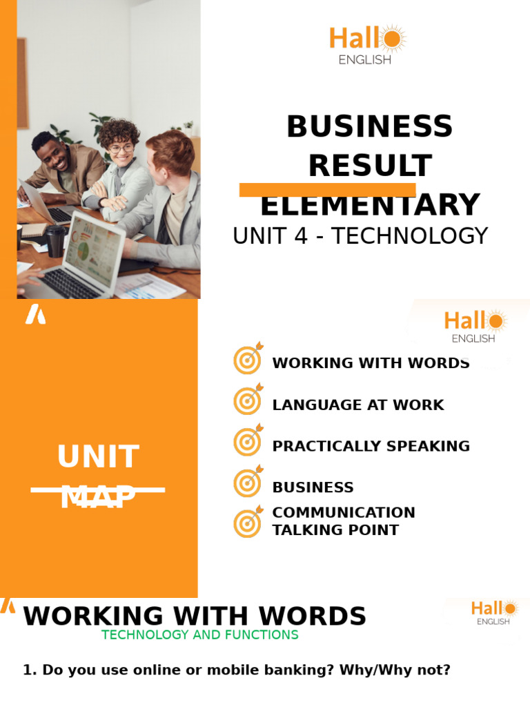 Unit 4A - Elementary - Technology | PDF | Adverb | Verb