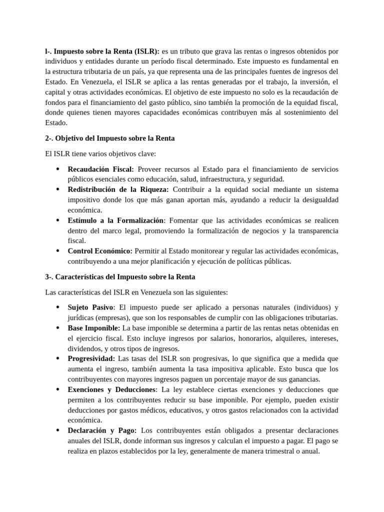 I S R L | PDF | Impuestos | Impuesto sobre la renta