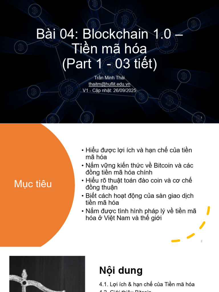 Bai 04 - Blockchain 1.0 – Tien Ma Hoa - P1 | PDF