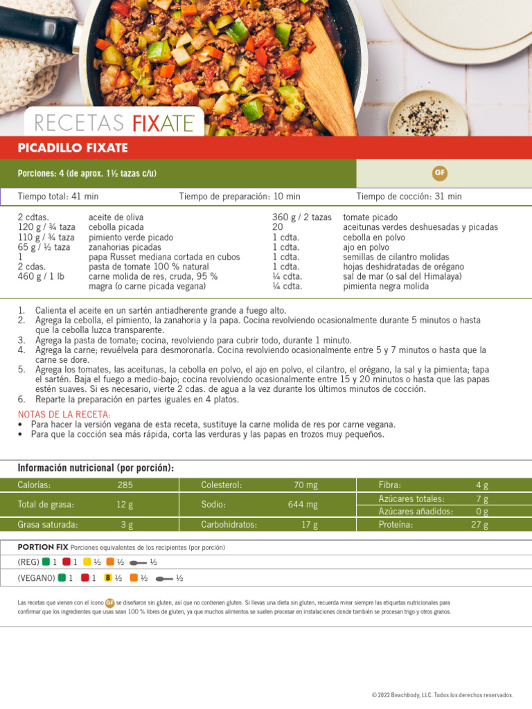 FXR ES FIXATE - Picadillo 03.01.23 Recipe | PDF | Etiqueta de ...