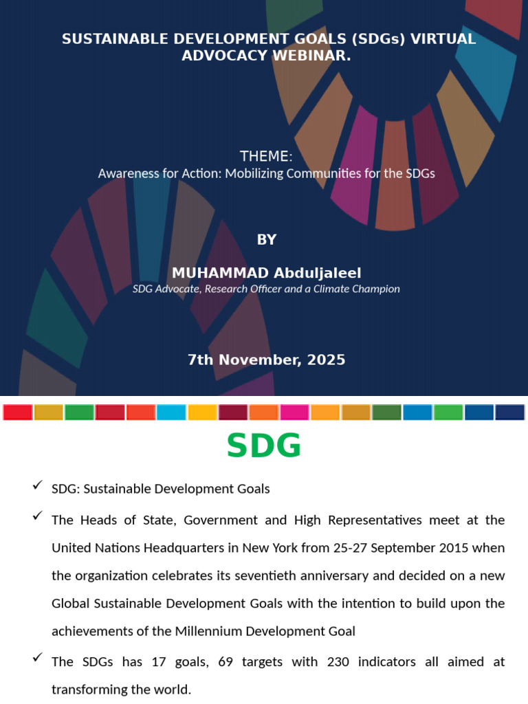 Mobilizing Communities for SDGs Action | PDF | Sustainability ...