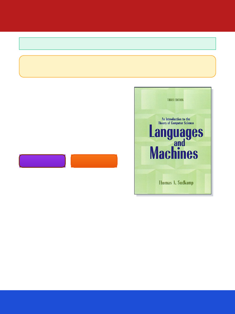 Languages and Machines An Introduction To The Theory of Computer ...
