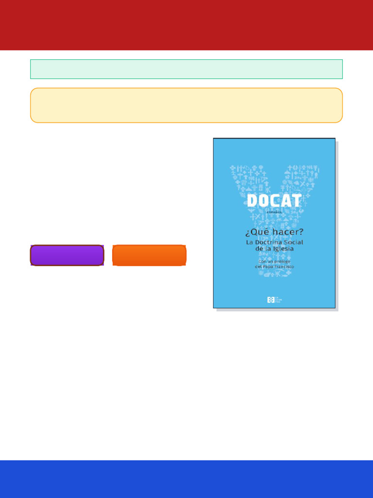 DOCAT QUE HACER LA DOCTRINA SOCIAL DE LA IGLESIA Papa Francisco Ebook ...