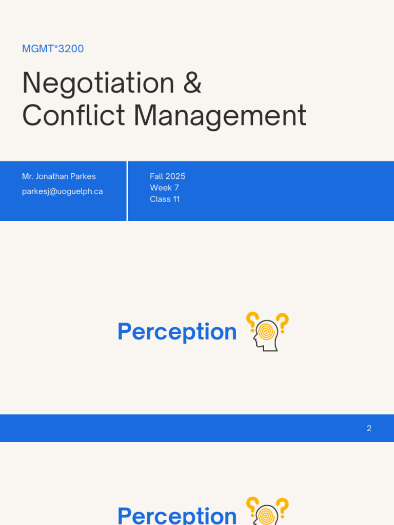 11 Negotiation Management | PDF | Negotiation | Perception